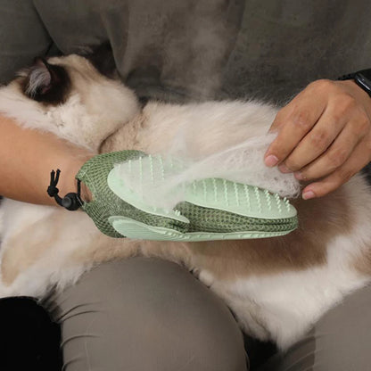 4-in-1 Pet Grooming Glove – Hair Remover, Spray & Massage Brush for Dogs & Cats
