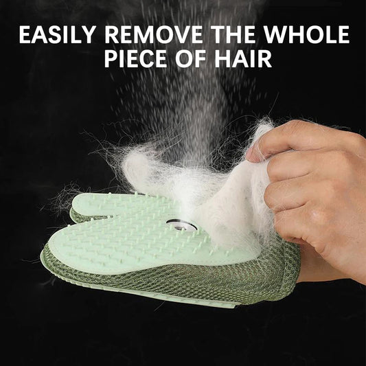 4-in-1 Pet Grooming Glove – Hair Remover, Spray & Massage Brush for Dogs & Cats